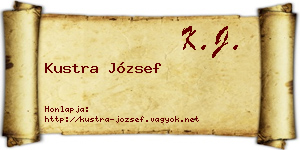 Kustra József névjegykártya
