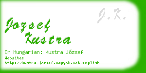 jozsef kustra business card